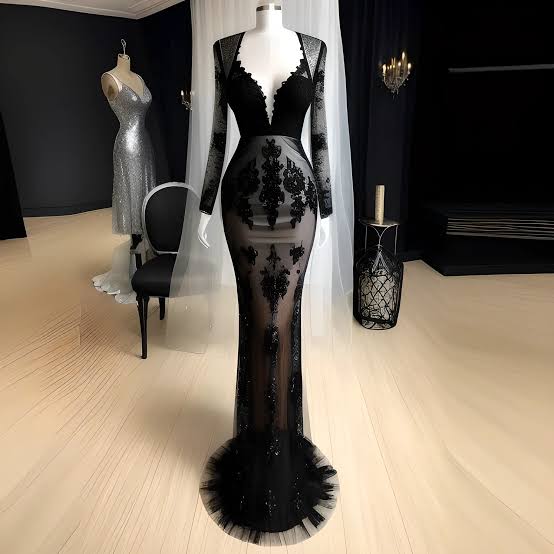 LACE FLOWING DRESS. 17831715437633390741268703943658